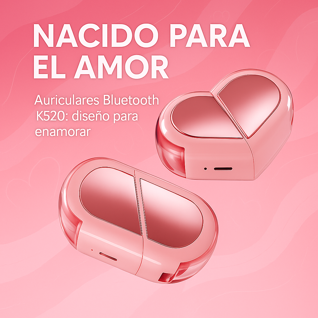 K-520 TWS – Auriculares inalámbricos con estuche corazón