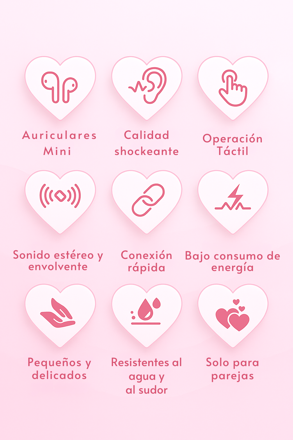 K-520 TWS – Auriculares inalámbricos con estuche corazón